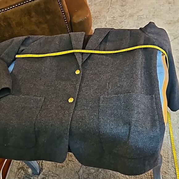 Lauren Ralph Lauren Gray Wool/Cashmere blend long jacket size 14W - Picture 14 of 14